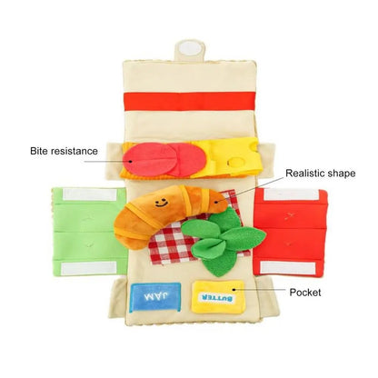 Đồ chơi chó ngửi giỏ picnic nhồi bông, 7" | 17cm