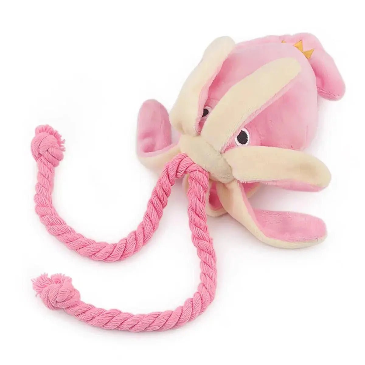 Plushie Pink Squid Squeaky Pet Toy, 13" | 34 cm Plushie Produce