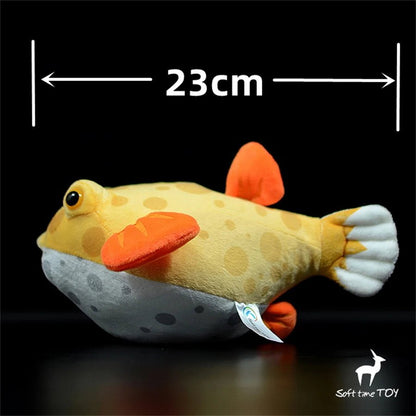 Plushie Realistic Boxfish Puffer Plushie, 9" | 23 cm