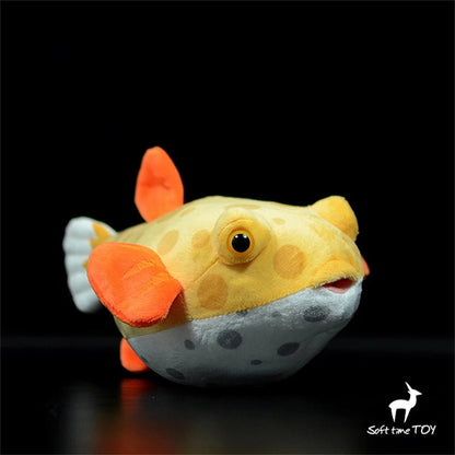 Plushie Realistic Boxfish Puffer Plushie, 9" | 23 centímetros