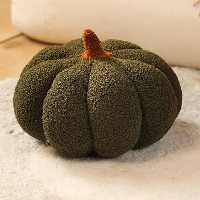 Plushie Realistic Decorative Pumpkin, 24 Styles, 7-14" | 18-35 cm plush toy – – dark green/ short stem – Image 18 | Plushie Produce