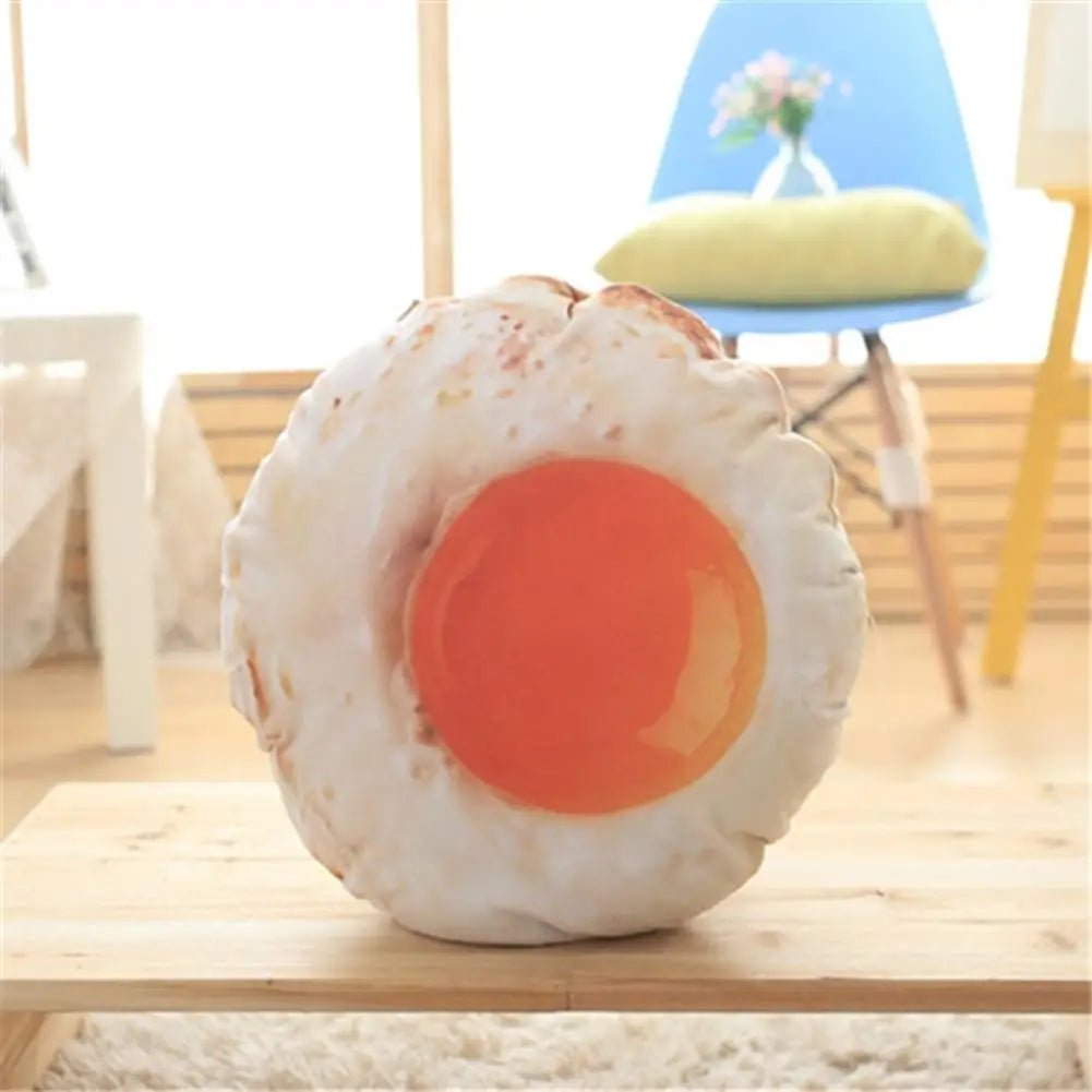 Plushie Realistic Fried Egg Pillow, 16" | 40 cm - Plushie Produce