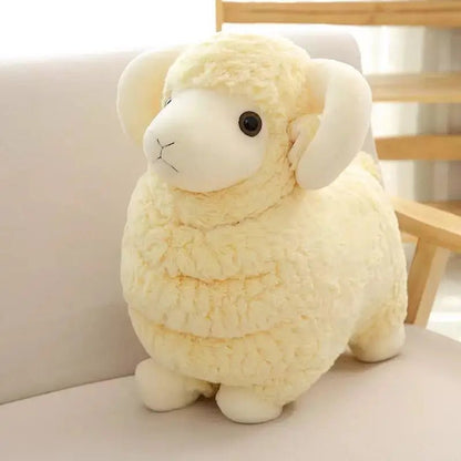 Plushie Realistic Sheep, Four Colors, 8-20" | 20-50 cm plush toy – – Yellow – Image 3 | Plushie Produce
