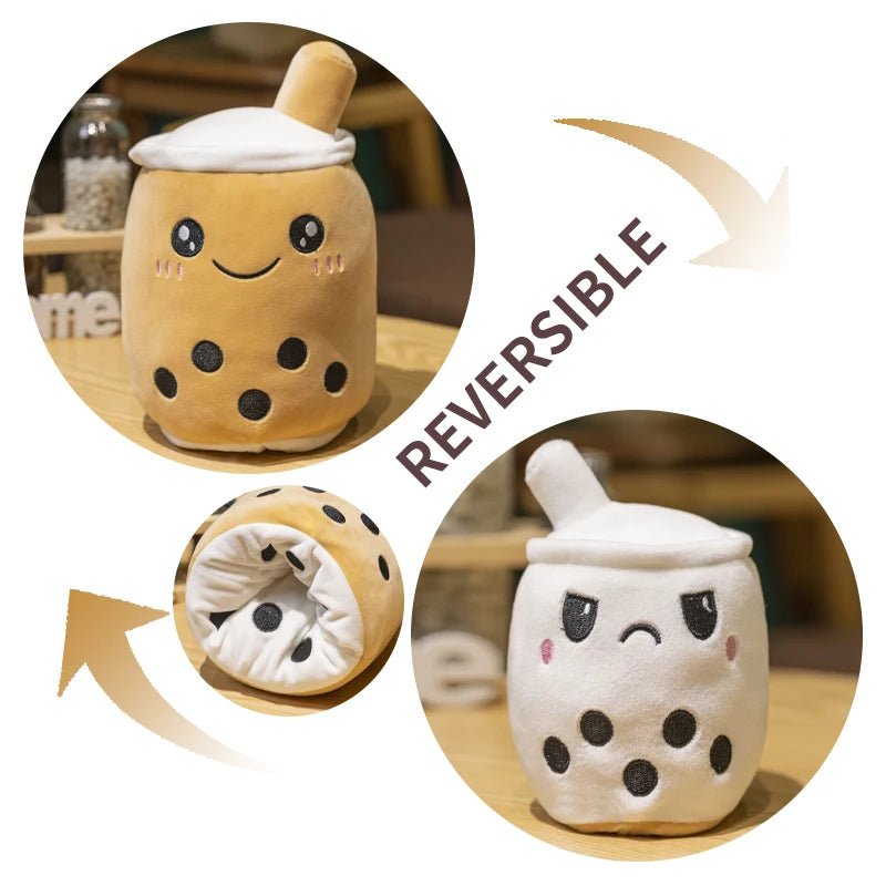 Plushie Reversible Boba Tea Toy, 6-10" | 15-25 cm