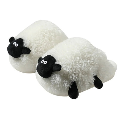 Plushie Sheep Slippers, US Men 4-8.5/ Women 5.5-10 plush toy – – US Men's 4 / Women's 5.5/ EU 35.5 – Image 4 | Plushie Produce