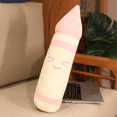 Plushie Stationery Kit: Playful Decor & Delightful Gifts plush toy – – 45x12cm pink crayon – Image 14 | Plushie Produce