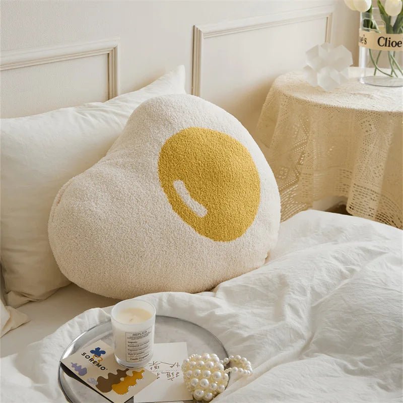 Plushie Poached Egg Throw Pillow, 20" | 50 cm