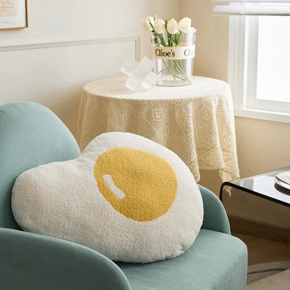 Plushie Poached Egg Throw Pillow, 20" | 50 cm