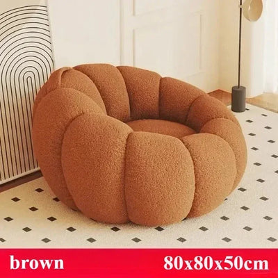 Pumpkin-Inspired Plush Sofa Chair - Six Colors plush toy – – Lamb wool Orange – Image 1 | Plushie Produce