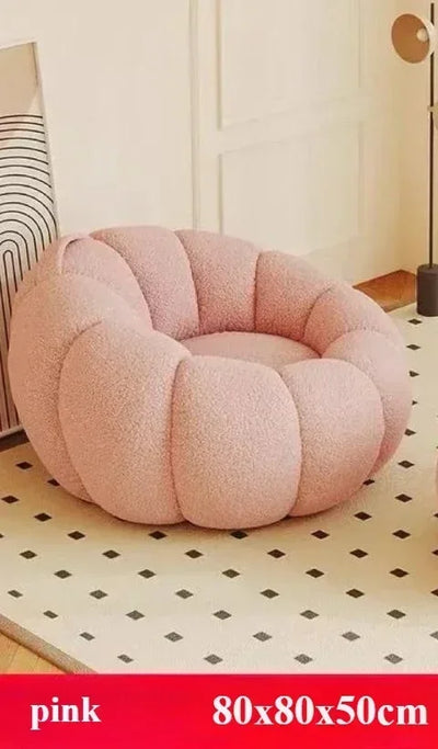 Pumpkin-Inspired Plush Sofa Chair - Six Colors plush toy – – Lamb wool Pink – Image 12 | Plushie Produce