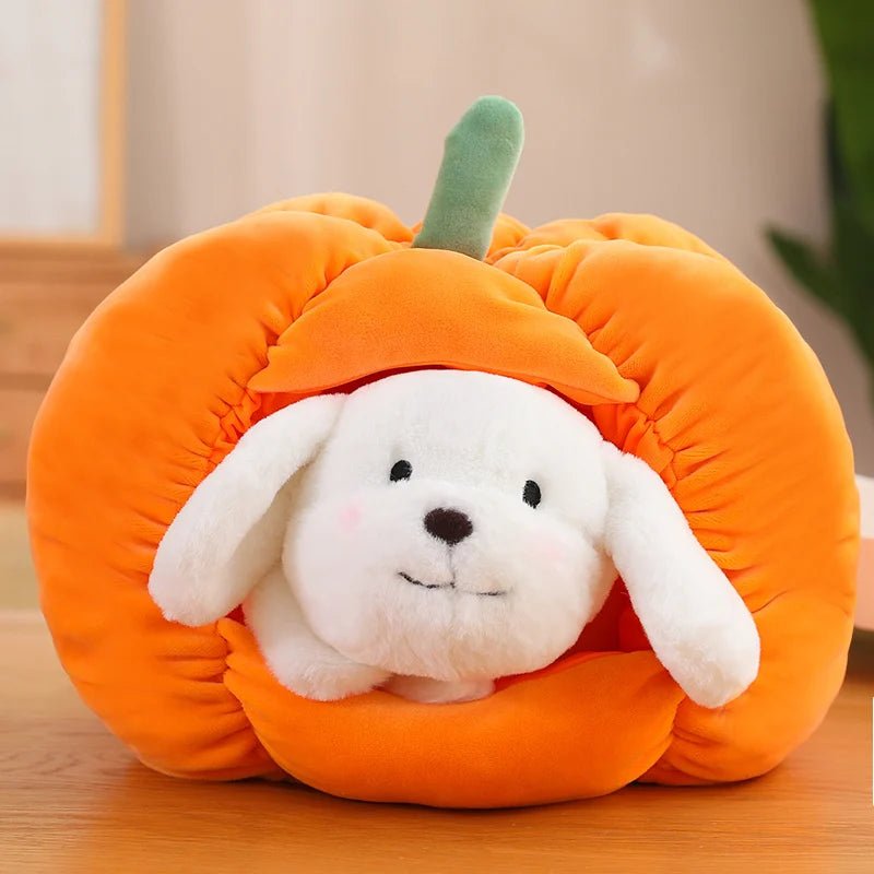 Pumpkin Plushie with Hidden Stuffed Animal