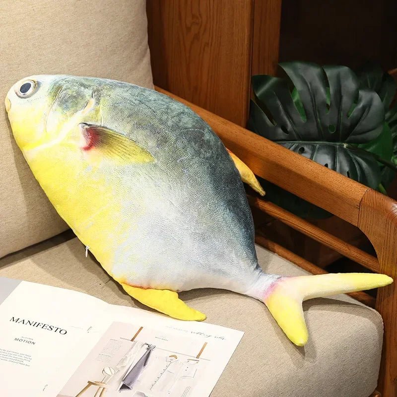 Coleção de Peixes 3D Realistas de Pelúcia, Quatro Peixes, até 39" | 100 cm de comprimento