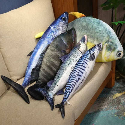 Plüsch Realistische 3D Fischkollektion, Vier Fische, bis zu 39" | 100 cm lang