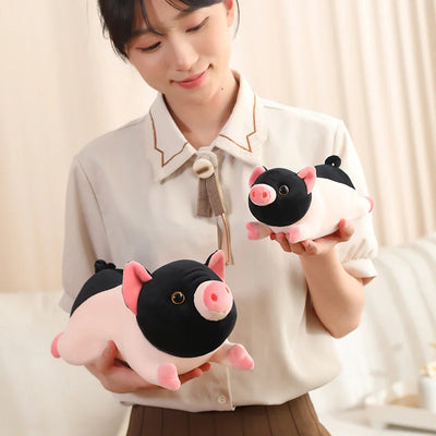 Realistic Black and Pink Pig Plushie, 8-24" | 20-60 cm plush toy – – – Image 7 | Plushie Produce