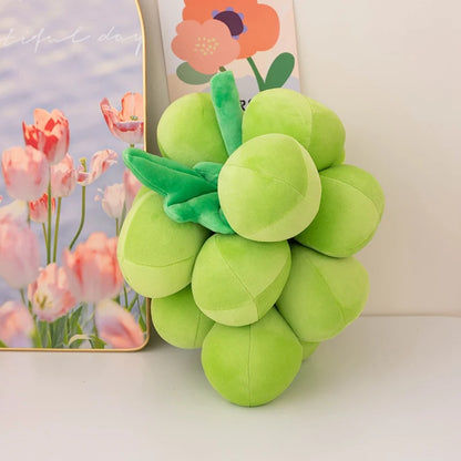 Realistic Grape Plushies, Five Colors, 9-14" | 22-35 cm plush toy – – Green – Image 3 | Plushie Produce