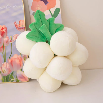 Realistic Grape Plushies, Five Colors, 9-14" | 22-35 cm plush toy – – White – Image 4 | Plushie Produce
