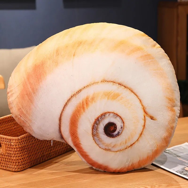 Plushie Realistic Seashell Throw Pillows, Six Styles