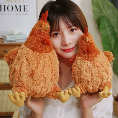 Realistic Sitting Chicken Plushie, 3 Sizes, 9-18" | 23-45 cm plush toy – – – Image 6 | Plushie Produce