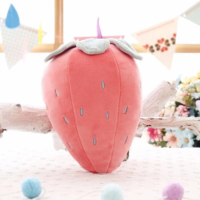 Realistic Strawberry Plushie, Two Colors, 8" | 20 cm plush toy – – – Image 8 | Plushie Produce