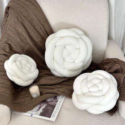Rose Knot Plushie Throw Pillow, 11" | 28 cm 🌹 plush toy – – – Image 4 | Plushie Produce