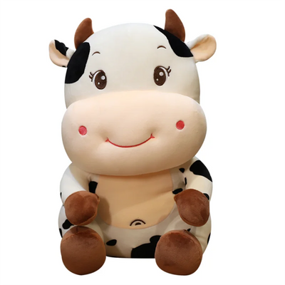 Sitting Dairy Cow Plushie, 10-14" | 25-35 cm plush toy – – – Image 1 | Plushie Produce