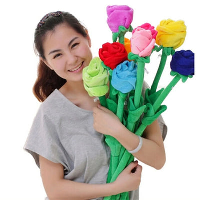 Stemmed Rose Plushies, Nine Colors, 13" | 32 cm plush toy – – – Image 4 | Plushie Produce