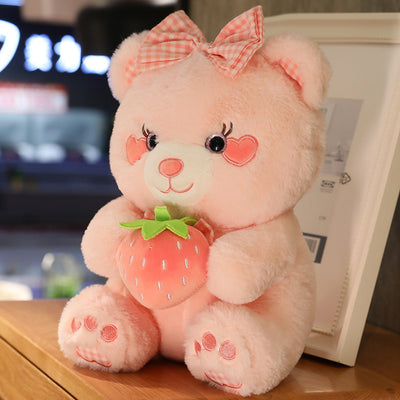 Strawberry Bear Stuffed Animal, 14-34" | 35-85 cm plush toy – – 14"/35cm – Image 1 | Plushie Produce