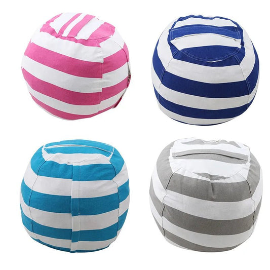 Striped Bean Bag Plushie Organizer | Stylish & Functional