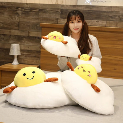 Sunny Side Up Egg Plushie, Four Styles, 18-28" | 45-70 cm