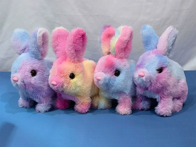 Tie-Dye Bunny Plushie, 4" | 10 cm plush toy – – – Image 1 | Plushie Produce