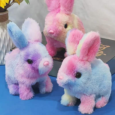 Tie-Dye Bunny Plushie, 4" | 10 cm plush toy – – – Image 3 | Plushie Produce