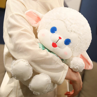 White Lamb Plushie with Bow, 8-16" |20-40 cm plush toy – – – Image 9 | Plushie Produce