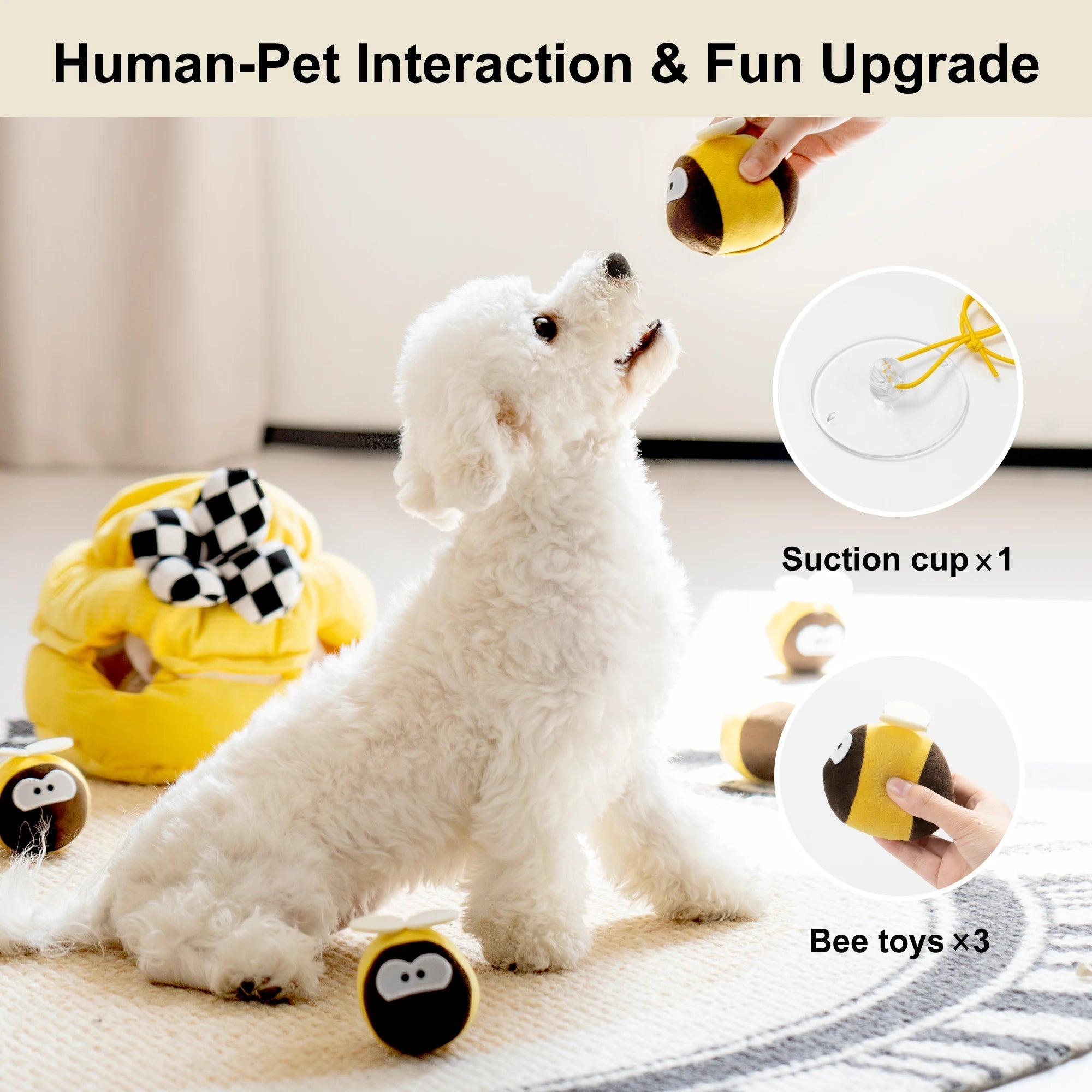 Buzzy Beehive Plush Puzzle Toy for Cats and Dogs Plushie Produce