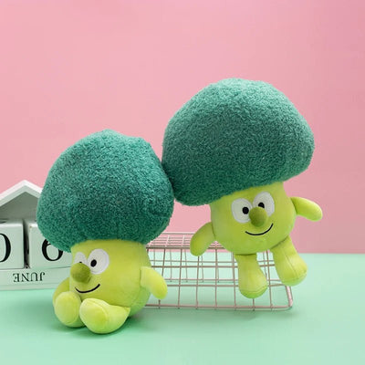 Cartoon Broccoli Plushie, 10" | 26 cm plush toy – – – Image 2 | Plushie Produce