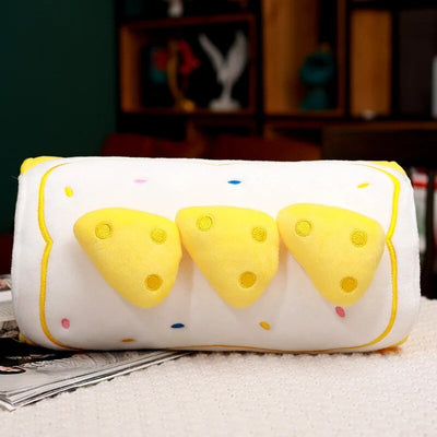 Foodie Blankets – Soft Plush Throw Blanket in Fun Food Designs plush toy – – Cheese – Image 2 | Plushie Produce