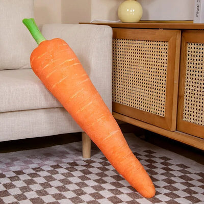 Giant Realistic Fruit &amp; Vegetable Plushies, 12 Styles, 17-34" | 42-87cm plush toy – – Carrot 83x18 – Image 4 | Plushie Produce