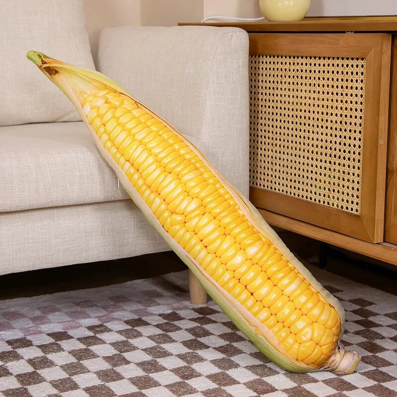 Giant Realistic Fruit &amp; Vegetable Plushies, 12 Styles, 17-34" | 42-87cm plush toy – – Corn 87x18 – Image 12 | Plushie Produce