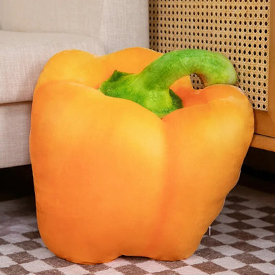 Giant Realistic Fruit &amp; Vegetable Plushies, 12 Styles, 17-34" | 42-87cm plush toy – – Yellow pepper 47x39 – Image 11 | Plushie Produce