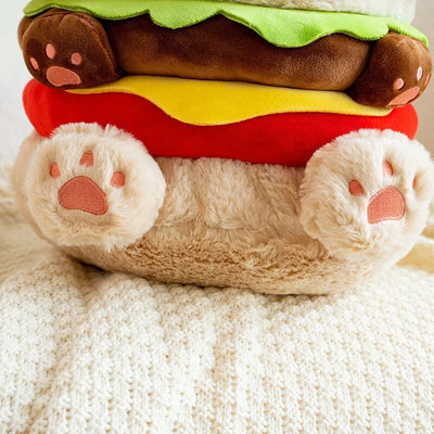 Hamburger Dog Plushie, 9-14" | 23-35 cm plush toy – – – Image 6 | Plushie Produce