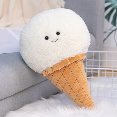 Ice Cream Cone Plush Toy, Five Flavors, 18" | 46 cm plush toy – – Vanilla – Image 3 | Plushie Produce