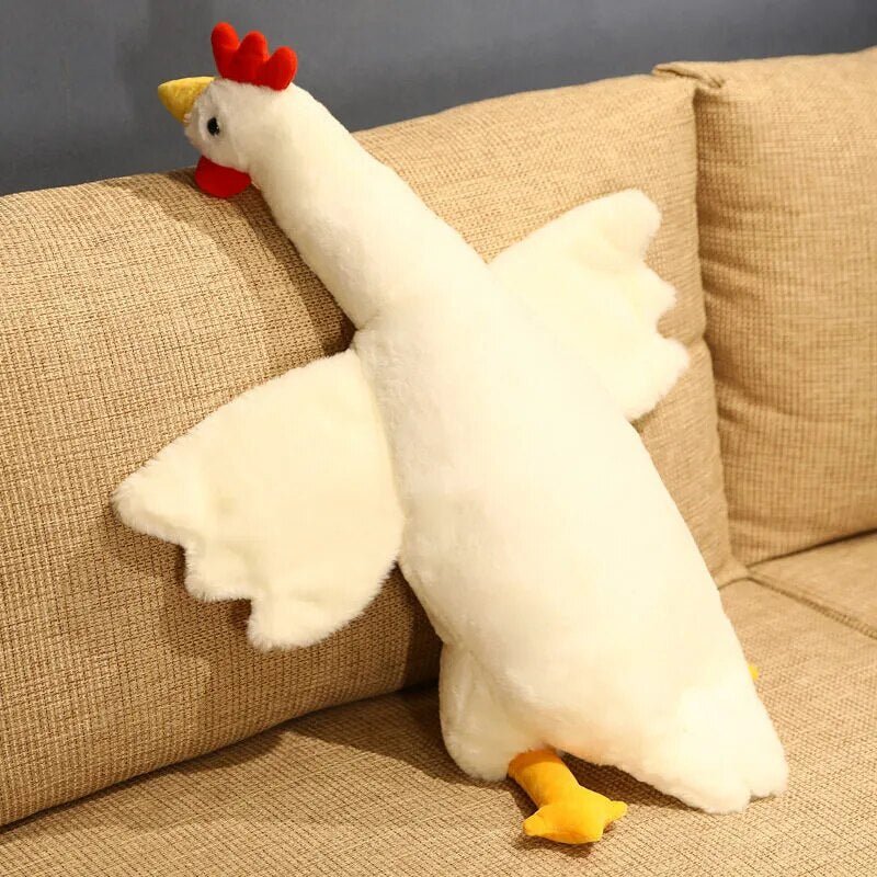Jumbo Chicken Stuffed Animal, Two Colors, 1.6-4.3' | 50-130 cm plush toy – – white – Image 1 | Plushie Produce