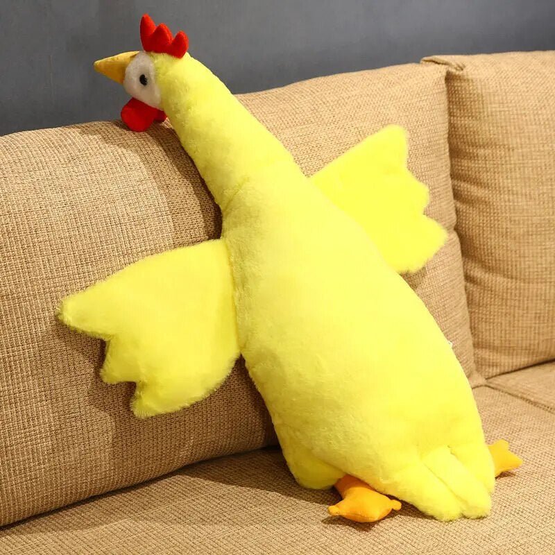Jumbo Chicken Stuffed Animal, Two Colors, 1.6-4.3' | 50-130 cm plush toy – – yellow – Image 2 | Plushie Produce