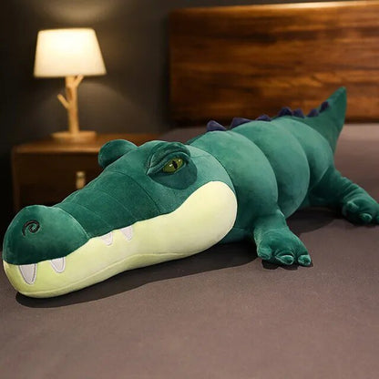 Jumbo Crocodile Plushie: Three Colors, 2.6-5.9 ft | 80-180 cm plush toy – – Dark green – Image 4 | Plushie Produce