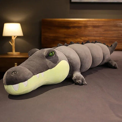 Jumbo Crocodile Plushie: Three Colors, 2.6-5.9 ft | 80-180 cm plush toy – – Gray – Image 3 | Plushie Produce