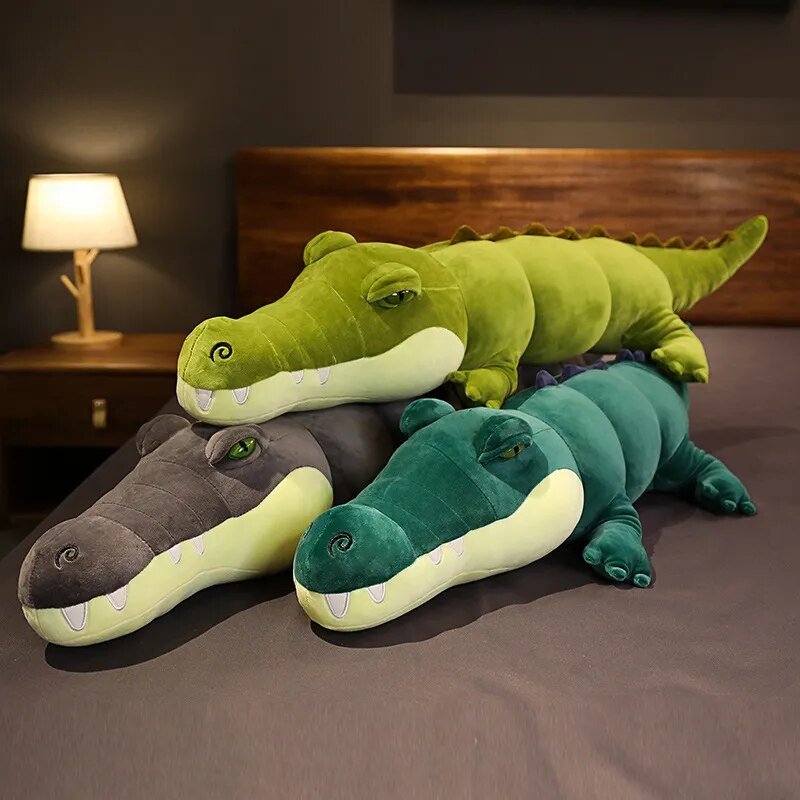 Jumbo Crocodile Plushie: Three Colors, 2.6-5.9 ft | 80-180 cm plush toy – – – Image 1 | Plushie Produce