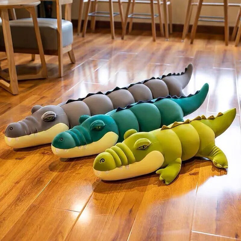 Jumbo Crocodile Plushie: Three Colors, 2.6-5.9 ft | 80-180 cm plush toy – – – Image 7 | Plushie Produce