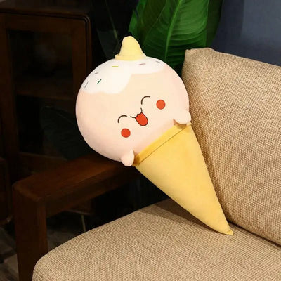 Jumbo Kawaii Ice Cream Cone Plushie, Five Flavors, 1.6-3' | 20-90 cm plush toy – – Strawberry – Image 7 | Plushie Produce