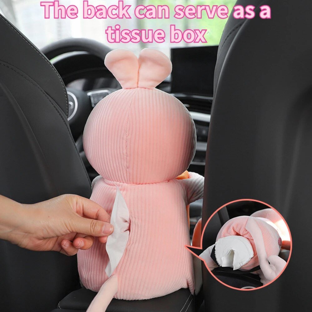 Plushie Animal Car Tissue Holder/Trash Can, Four Styles, 16" | 40 cm - Plushie Produce