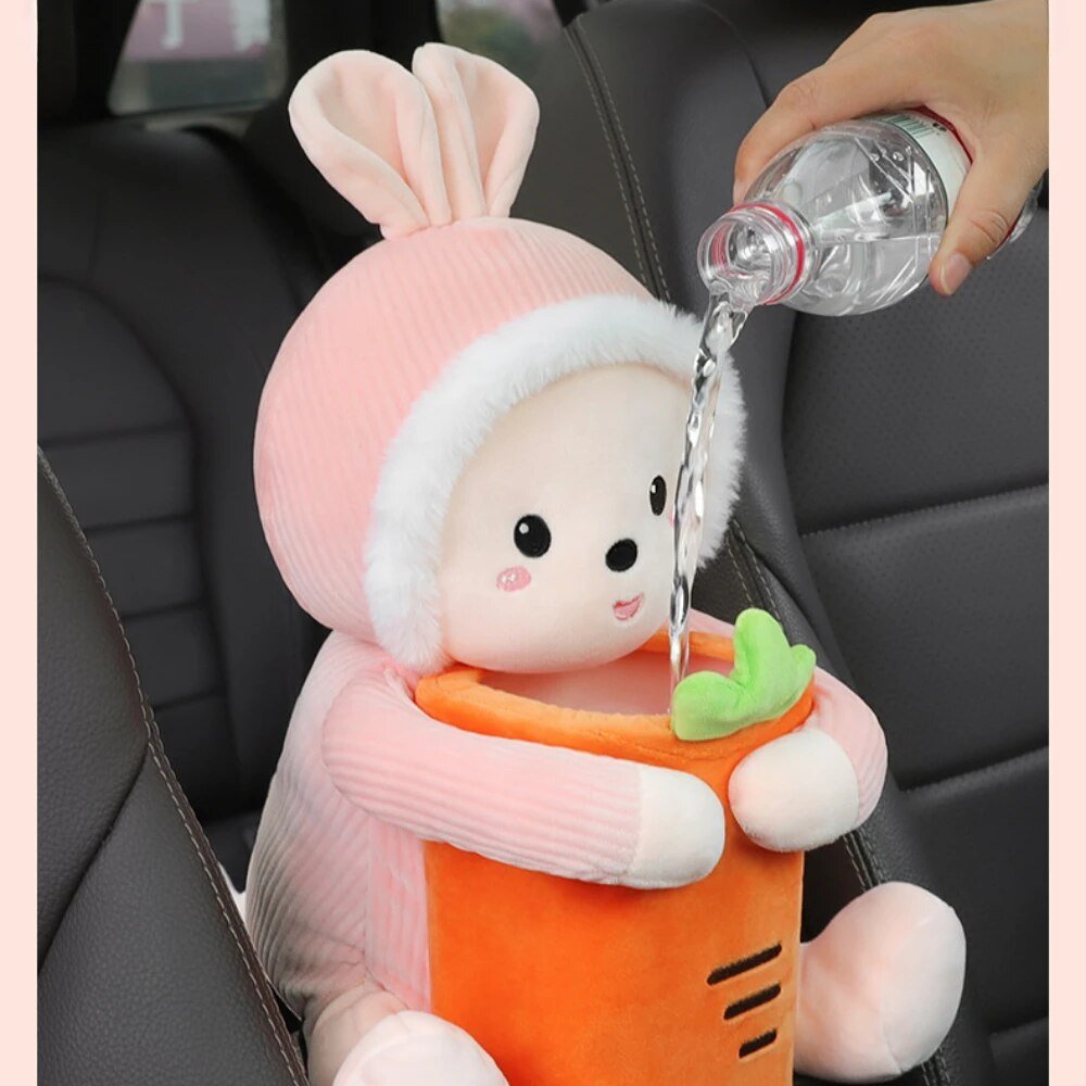 Plushie Animal Car Tissue Holder/Trash Can, Four Styles, 16" | 40 cm - Plushie Produce