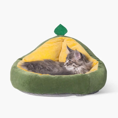 Plush Avocado Cat/Dog Bed for Small Pets Plushie Produce